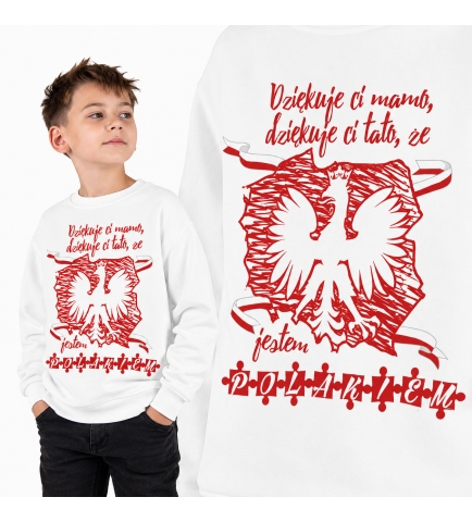 Bluza dziecięca Patriotyczna DZIĘKUJE CI MAMO